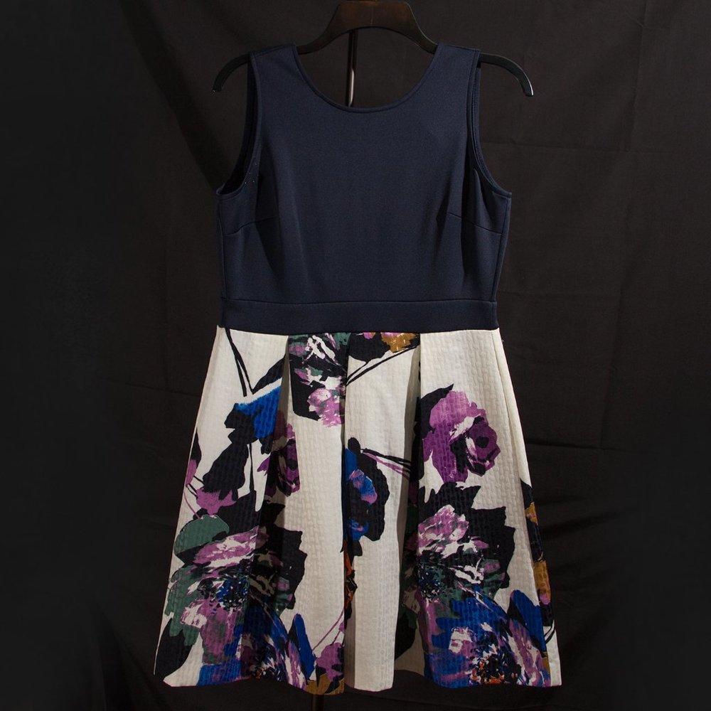 CB Established 1962 Navy Blue Floral Dress
